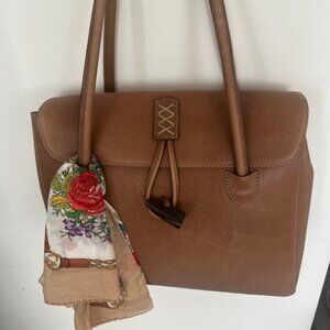 NEW Tramontano Napoli Brown Leather Handbag Tote